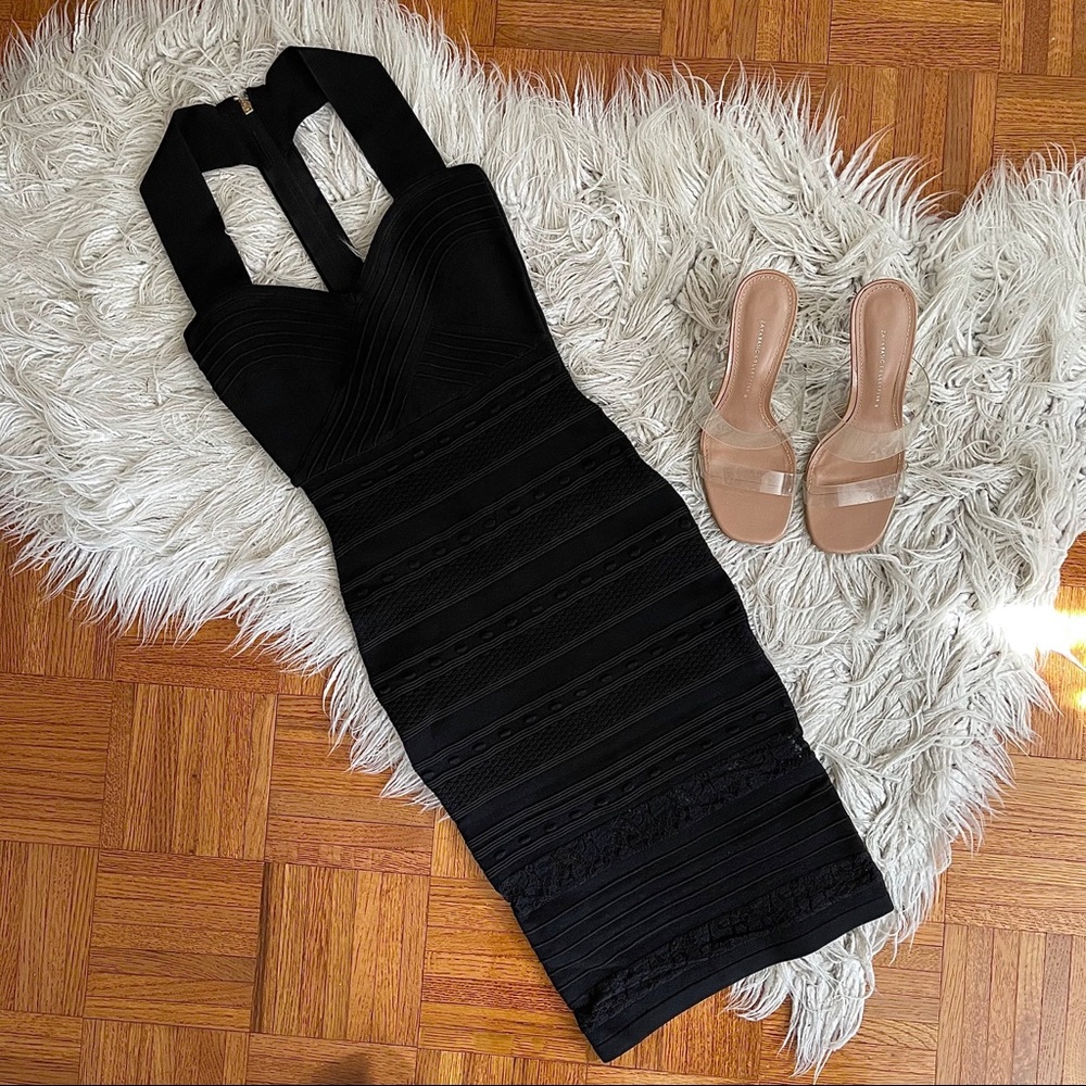 MARCIANO midi dress XS PERFECT little black dress
